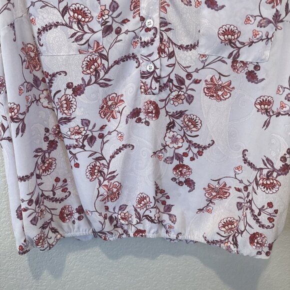 Soho New York & Company Jeans Blouse Sleeveless Purple Floral Summer Womens XXL - Picture 3 of 11